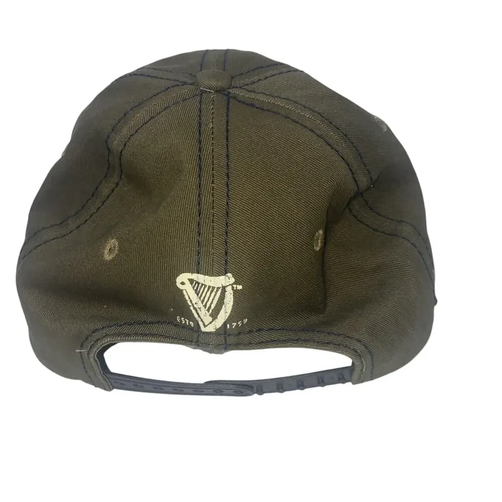 Dublin Guinness Snapback Hat Green Adjustable Embroidered Distressed